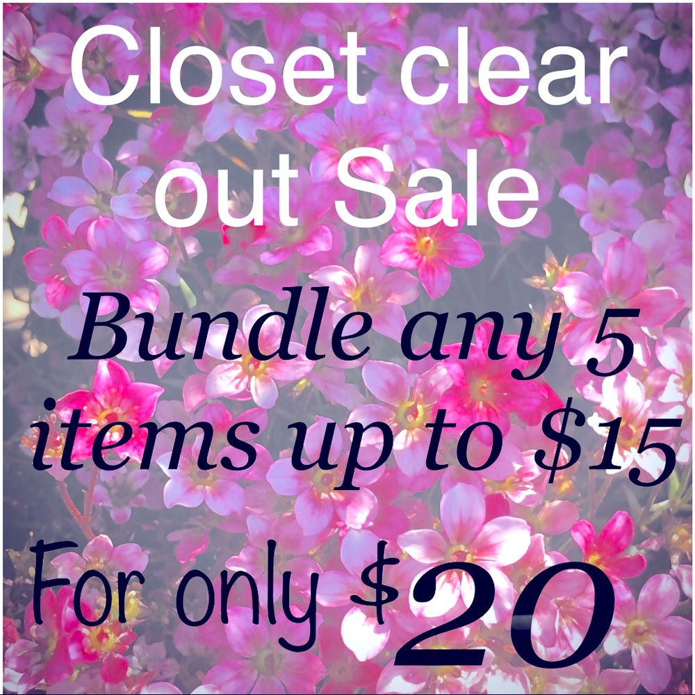 BUNDLE  5 items ($15 or lower) for $20